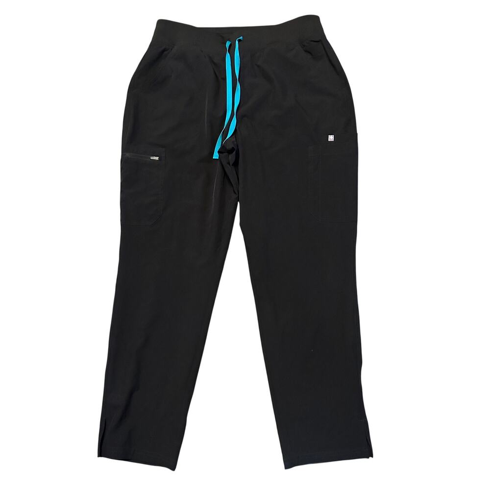 Figs Yola FreeX Lined Skinny Fit Scrub Pants BLACK XL
